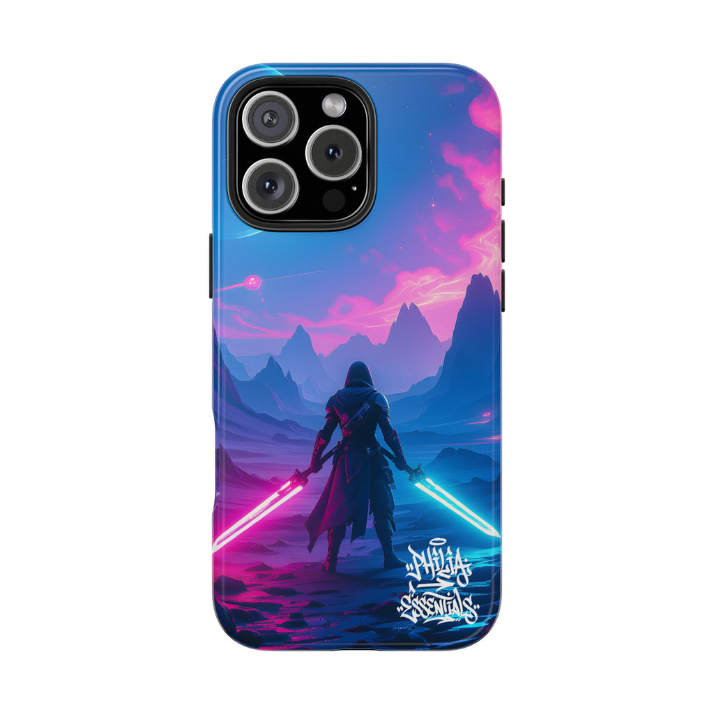 PHILIA — Neon Duelist Phone Case | Sci-Fi Rave Landscape