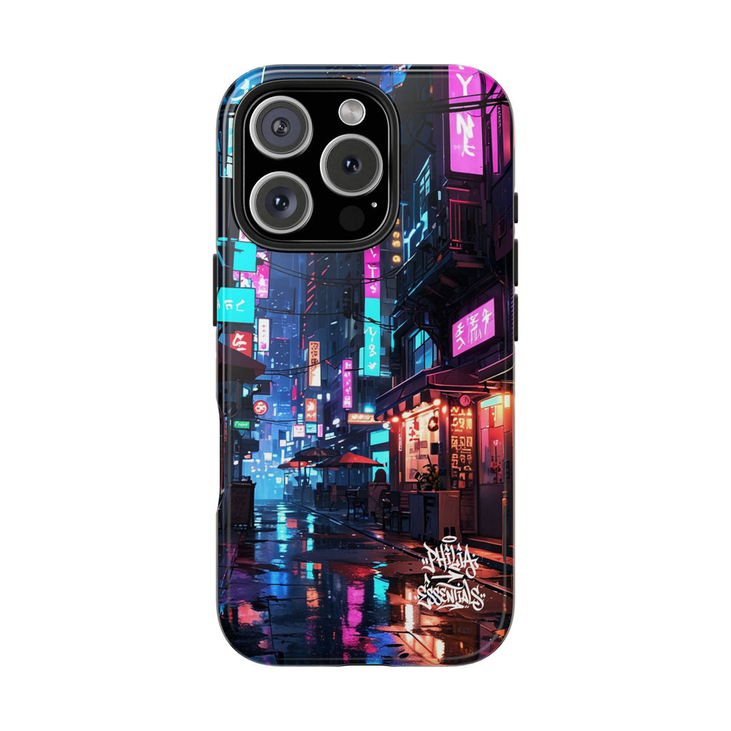 PHILIA — Neon City Alley Phone Case | Cyberpunk Tokyo Night