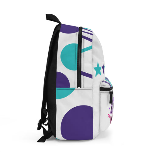 PHILIA — Black Star Backpack | Bold All-Over Print Festival Bag