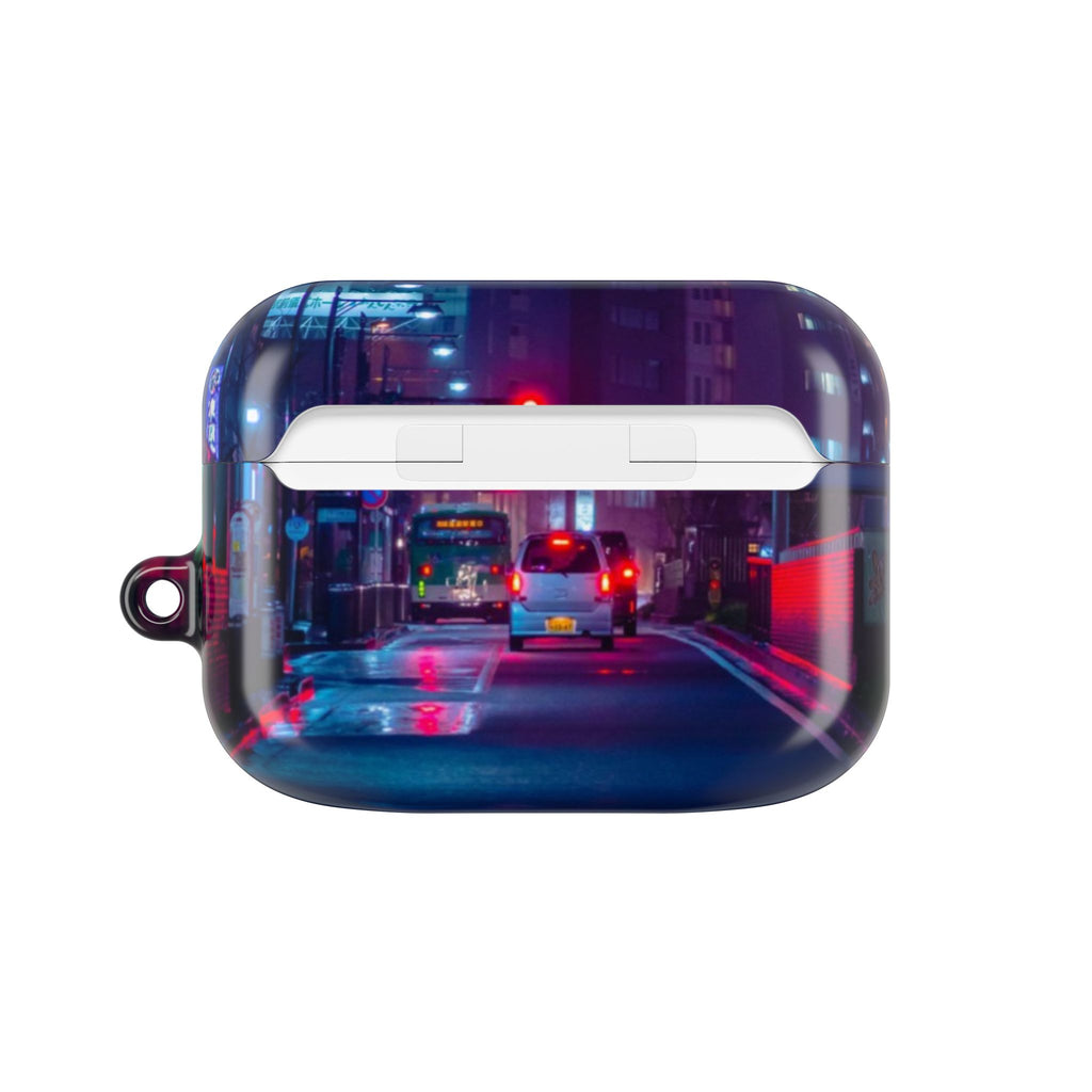 Neon City Street AirPod Case | Nightscape Urban Graffiti