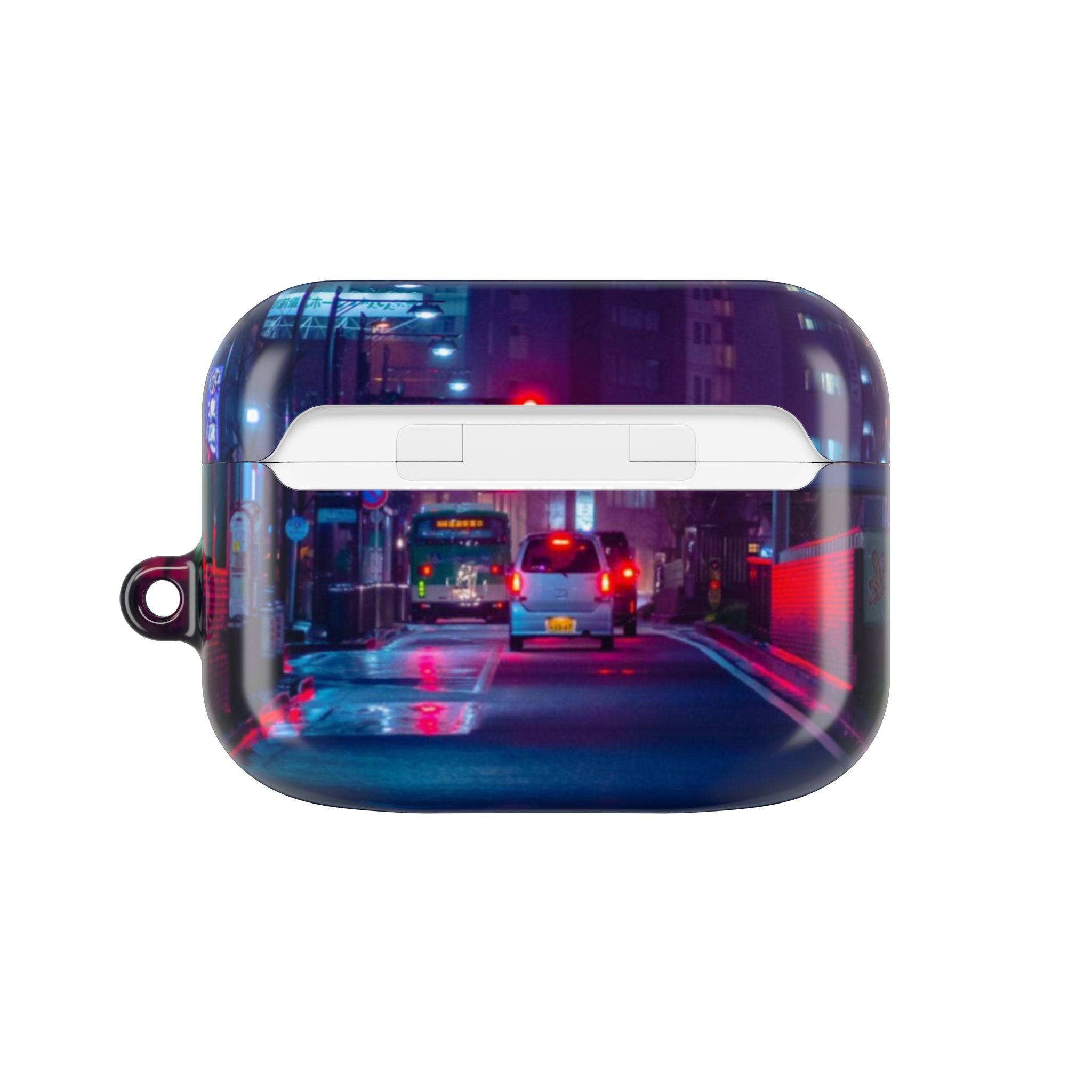 Neon City Street AirPod Case | Nightscape Urban Graffiti