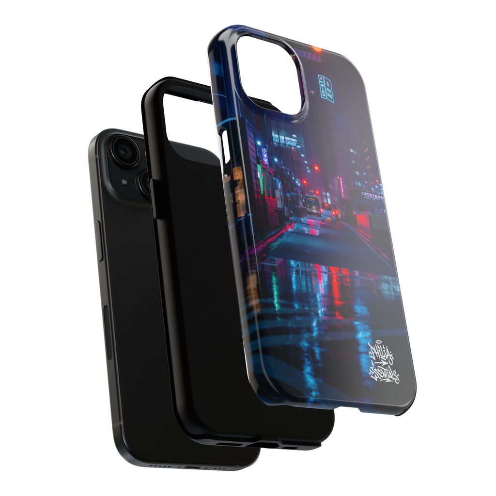 PHILIA — Neon City Rain Phone Case | Cyberpunk EDM Cover