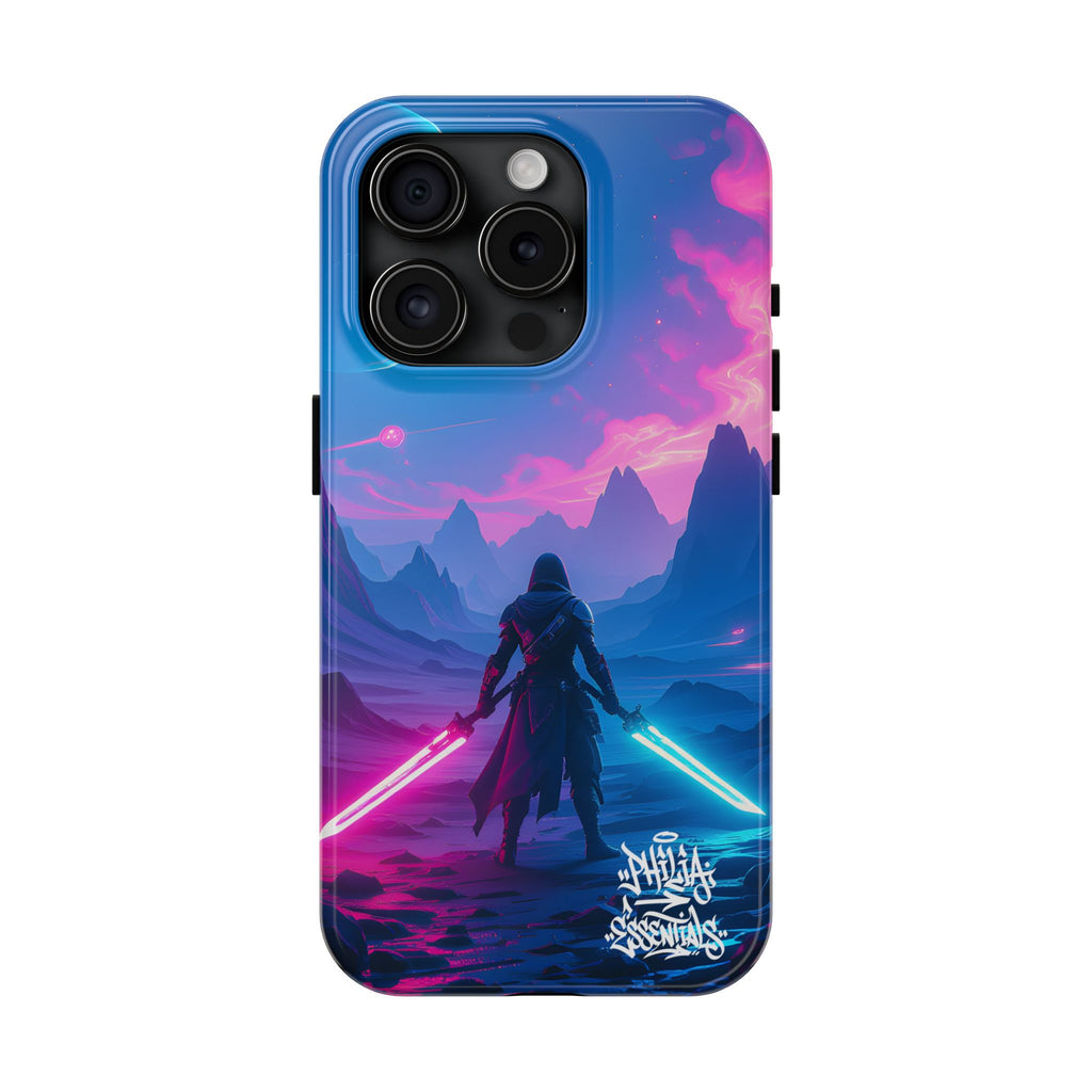 PHILIA — Neon Duelist Phone Case | Sci-Fi Rave Landscape