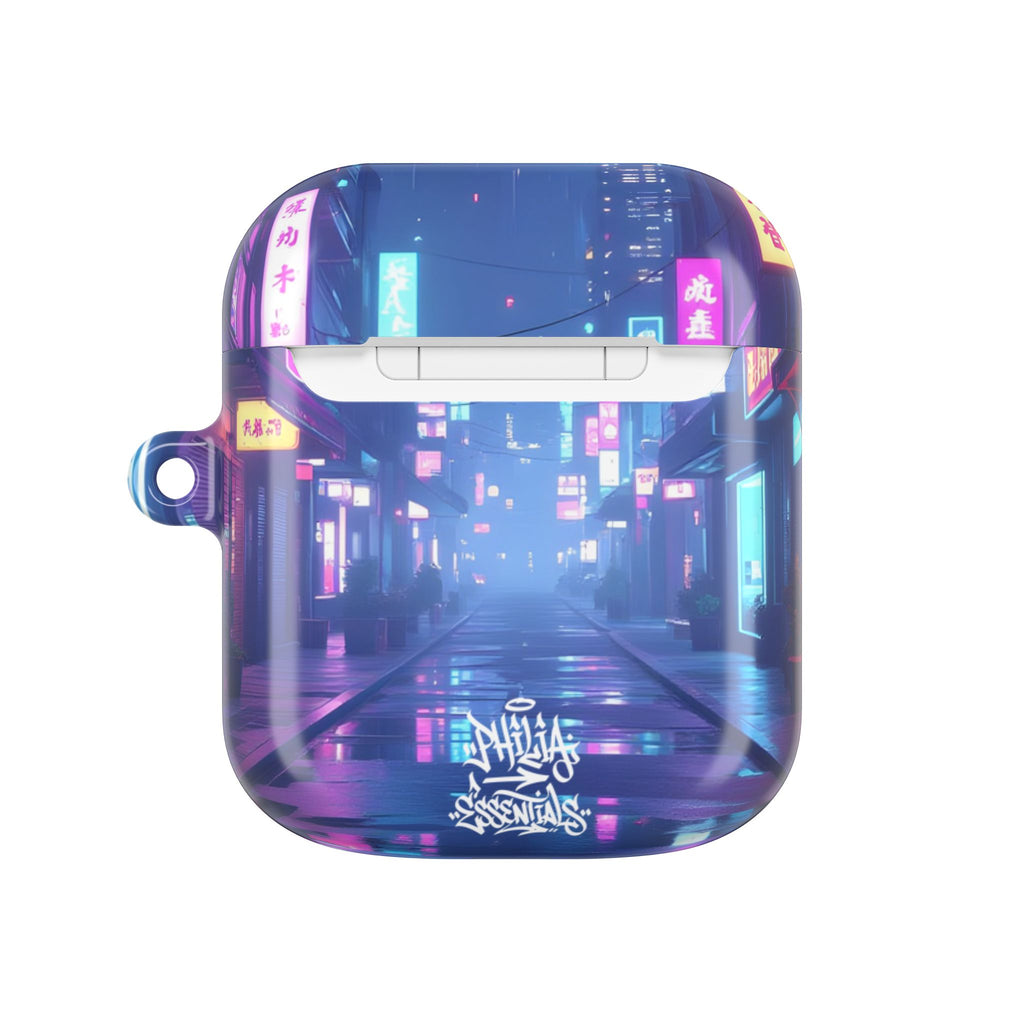 Cyberpunk Neon City Nightscape AirPod Case